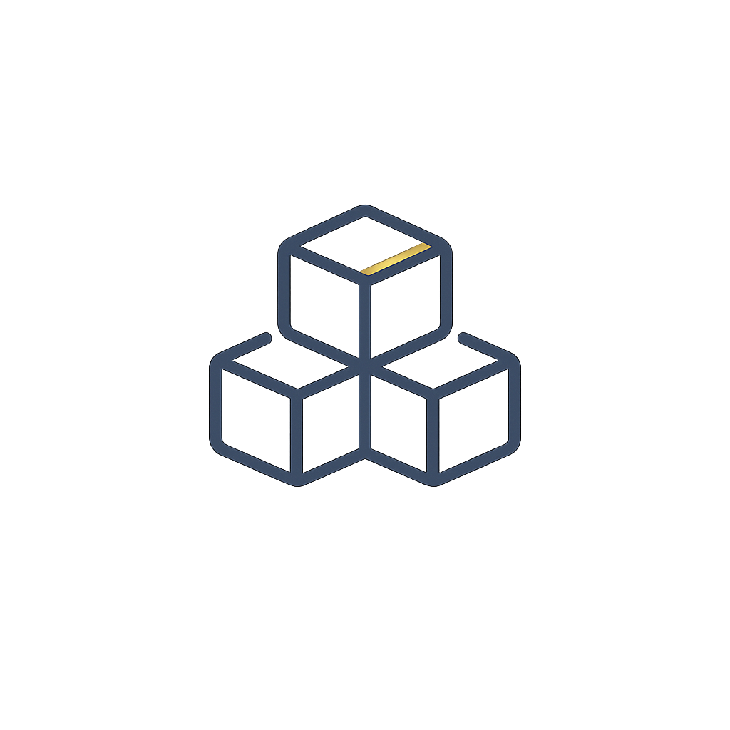 Stacked boxes icon representing bulk NFC products for businesses, teams, and scalable marketing