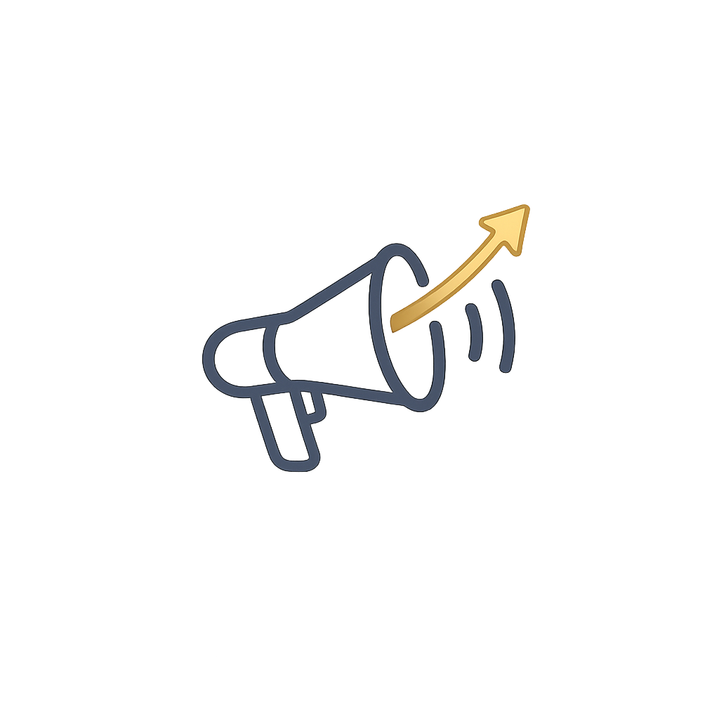 Business growth icon representing NFC marketing, customer engagement, and increased reviews