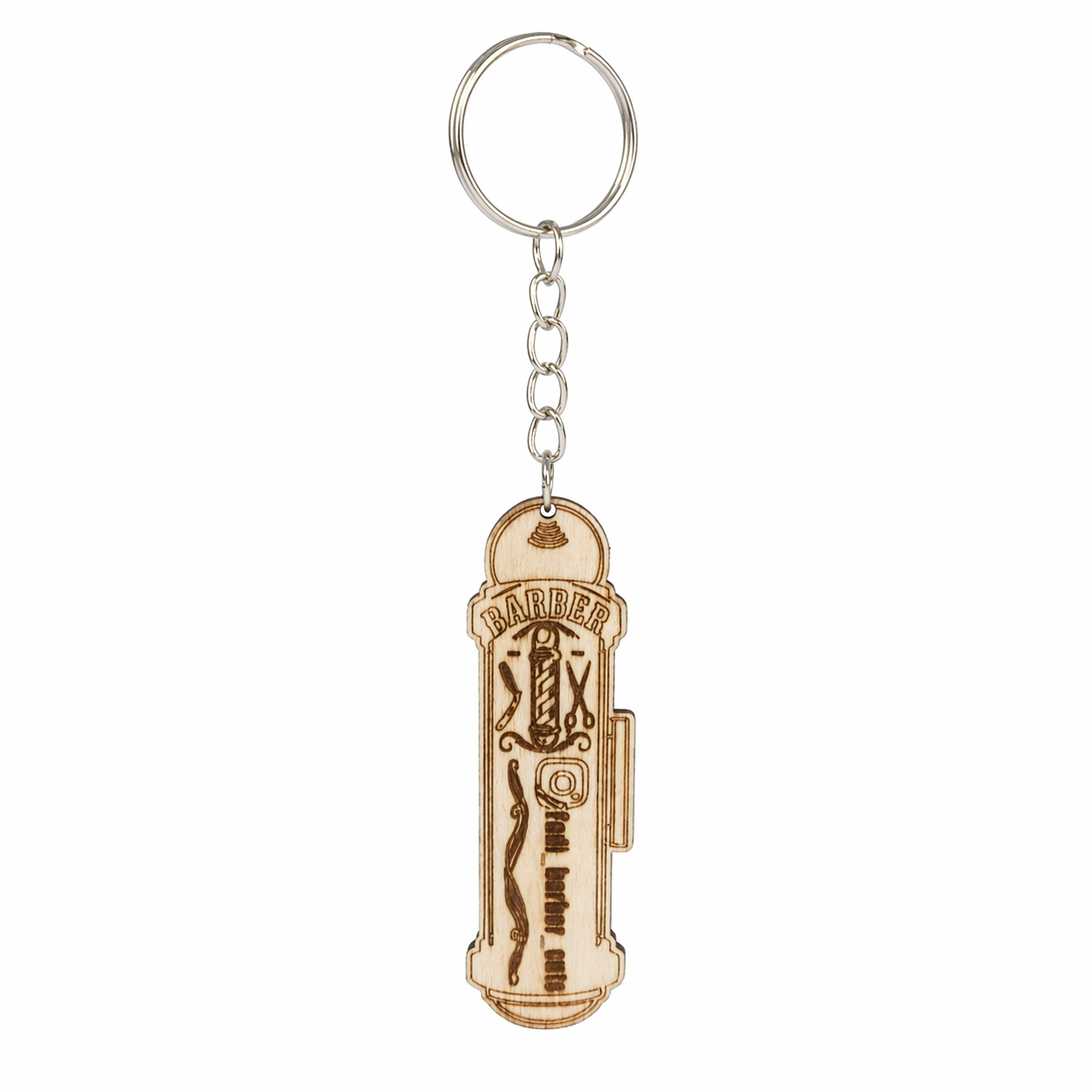 Barber Pole NFC Keychain