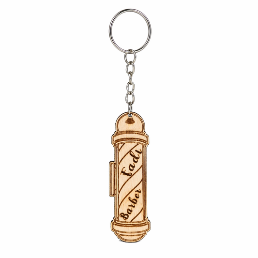 Barber Pole NFC Keychain